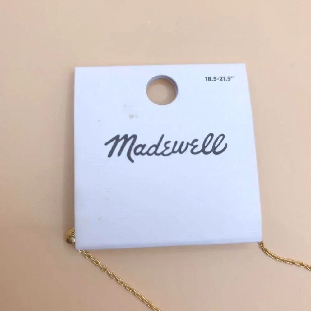 Madewell Gold necklace with blue and white charms - Picture 6 of 6
